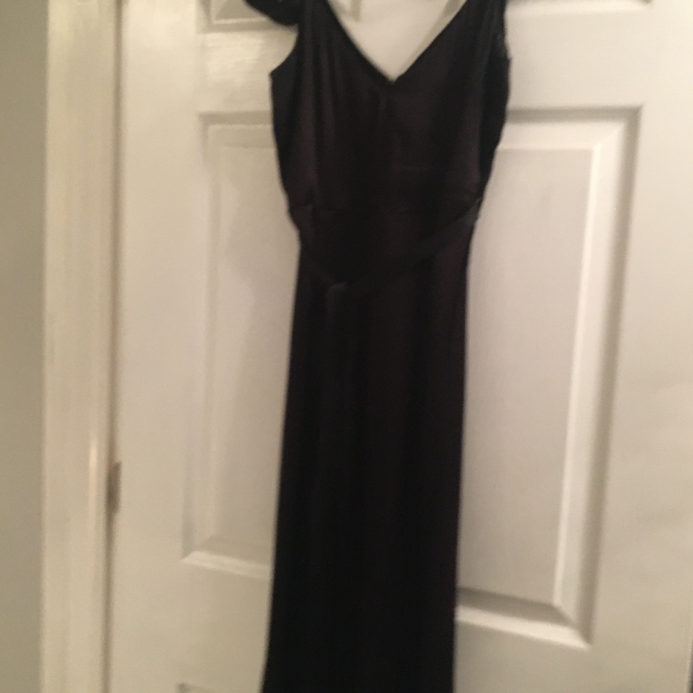Bardot Black Satin Dress